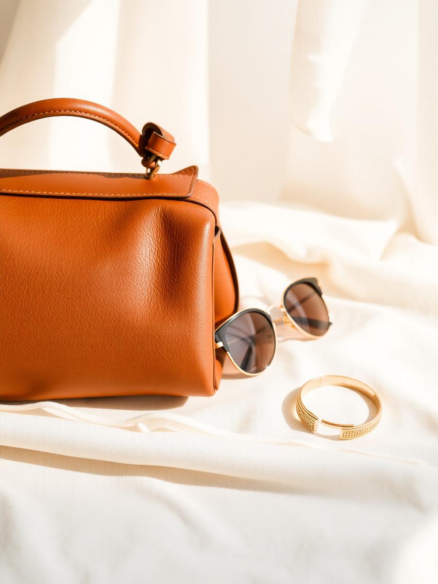 Handbag, sunglasses and bracelet from DRINA SOLUTIONS